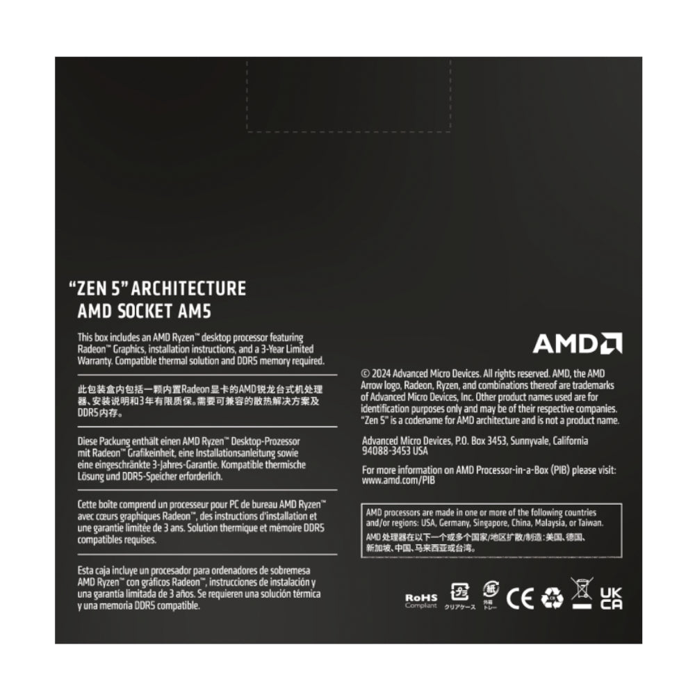 AMD RYZEN 5 9600X 6-Core 3.9GHz AM5 CPU - alternate product view 5