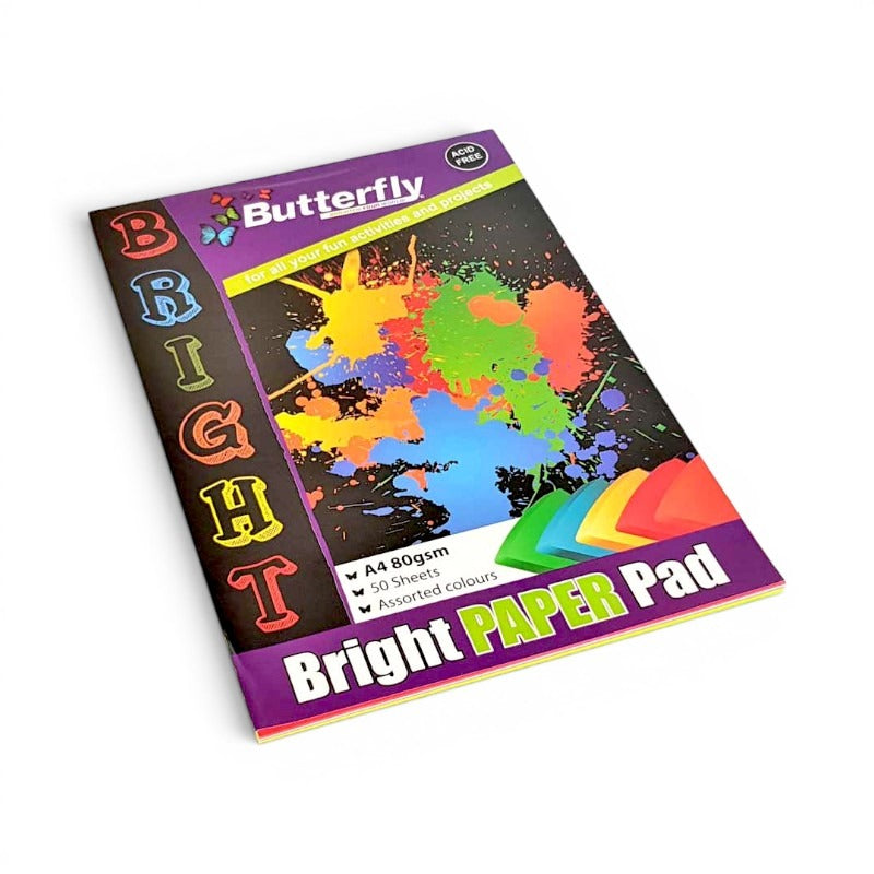 A4 Bright Paper 50 Sheet Pad Assorted Colours - 80gsm - Image 2