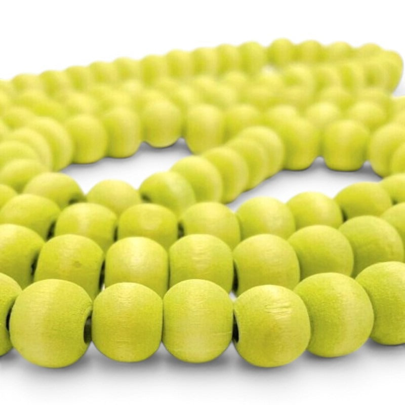 Washed Wooden Beads - Round - 10 mm, Hole 2 mm
