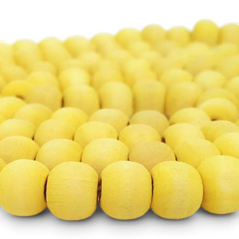 Washed Wooden Beads - Round - 10 mm, Hole 2 mm
