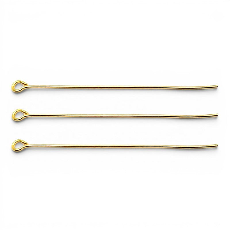 Findings Eyepin 50 mm - Gold Plated