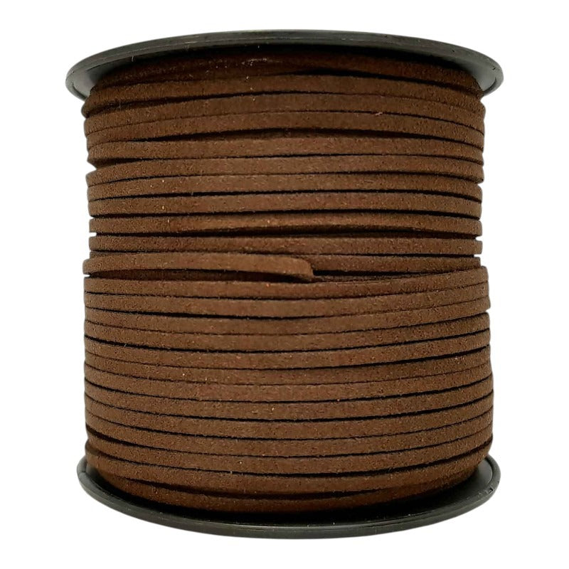 Imitation SUEDE CORD 2.5 Mm - 45 M REEL - BROWN