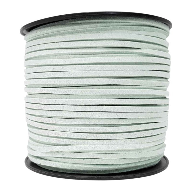 Imitation SUEDE CORD 2.7 Mm - 90 M REEL - PALE BLUE - GREY