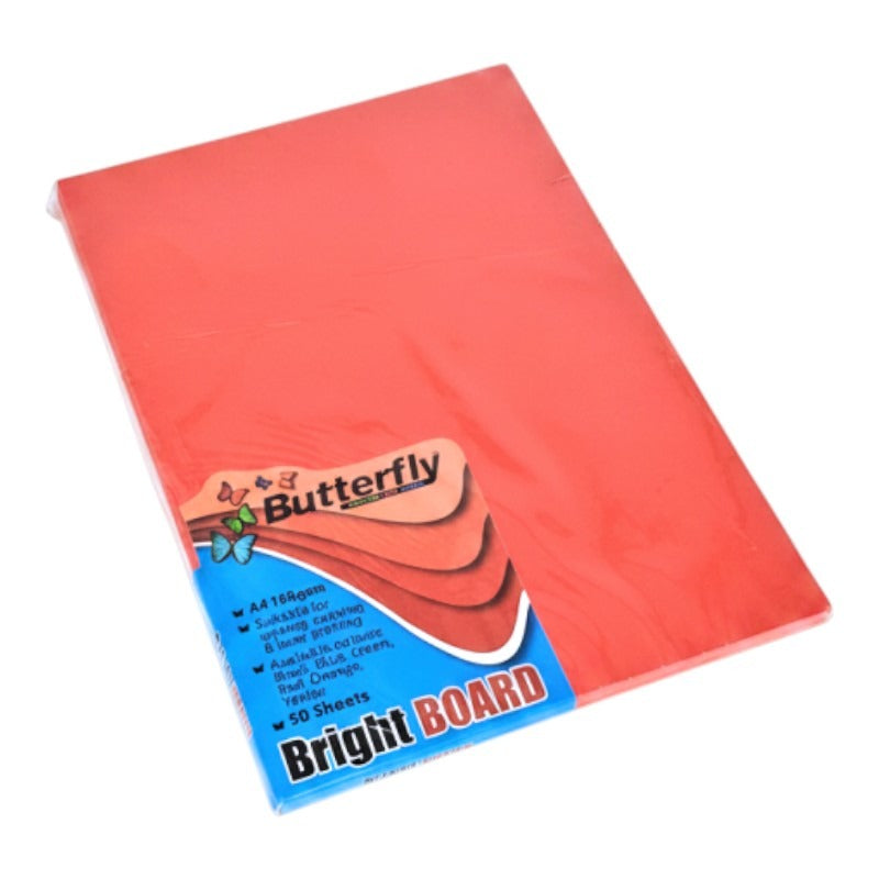 A4 Bright Board Red - 50 Sheets 160gsm - Image 2