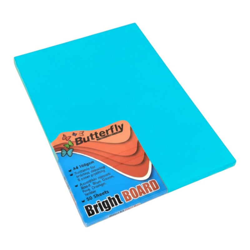 A4 Bright Board Blue - 50 Sheets 160gsm - Image 2