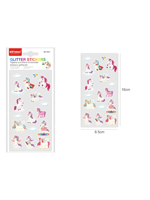 Motarro Glitter Stickers - 1 Sheet