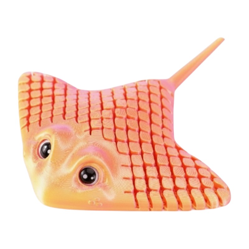 3D Printing TOY STING RAY - Orange