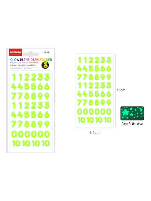 Motarro Glow In The Dark Stickers - 1 Sheet