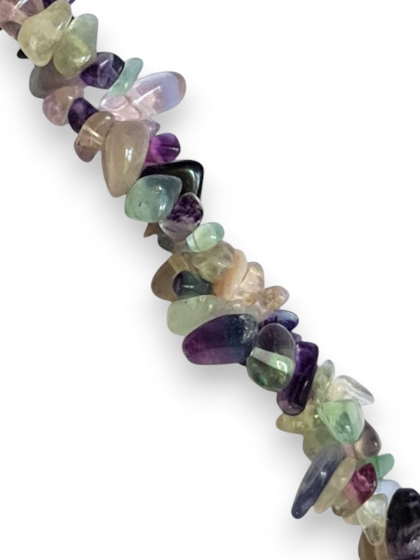 Semi - Precious Stone Beads - Small Chips, Fluorite - ±5 - 8 mm