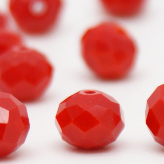 Glass Crystal Rondelle Opaque Faceted 3x4 mm (hole 1.0 mm)