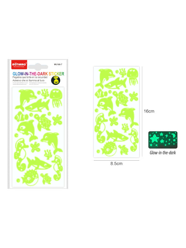 Motarro Glow In The Dark Stickers - 1 Sheet