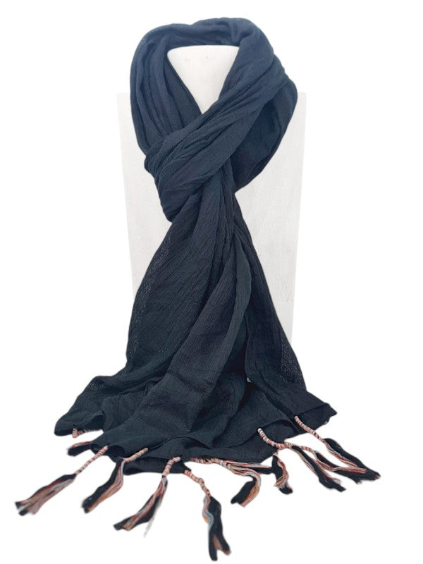Scarf - Black, ±186×79 cm