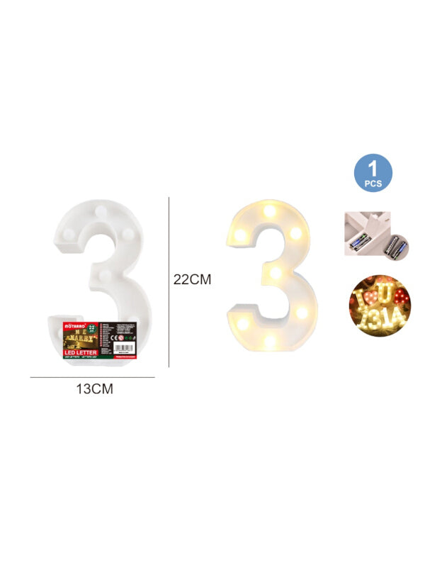 Motarro LED Numbers Light - 22 cm
