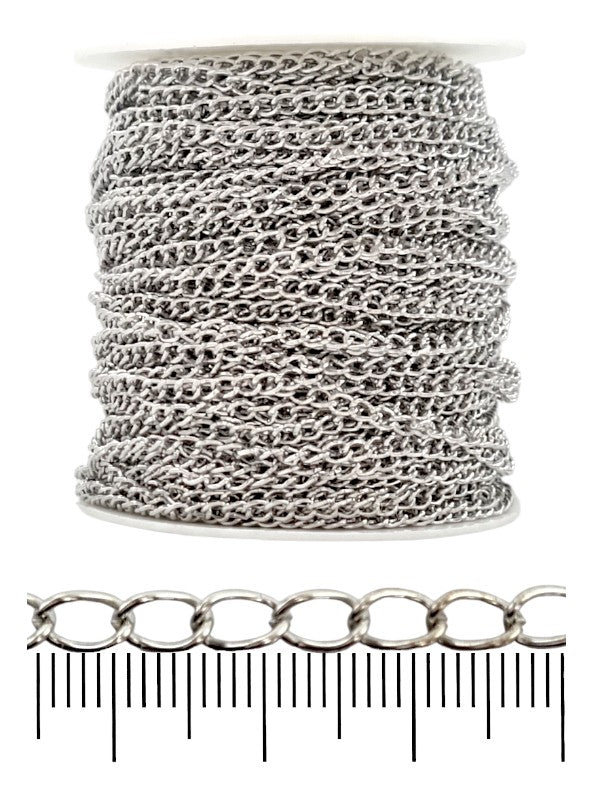 Chain - Silver, 4×5 mm, ±47 m