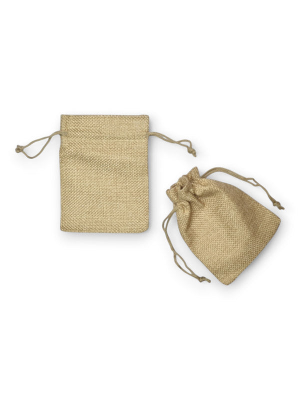 Hessian Bag - Natural, 9×12 cm ±10-Piece