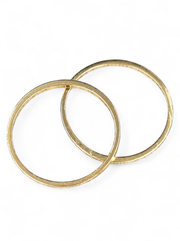 Metal - Round ±15 mm ±50-Piece Gold