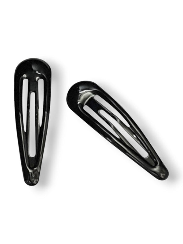 Hair Clips - Black, 5 cm 10-Piece