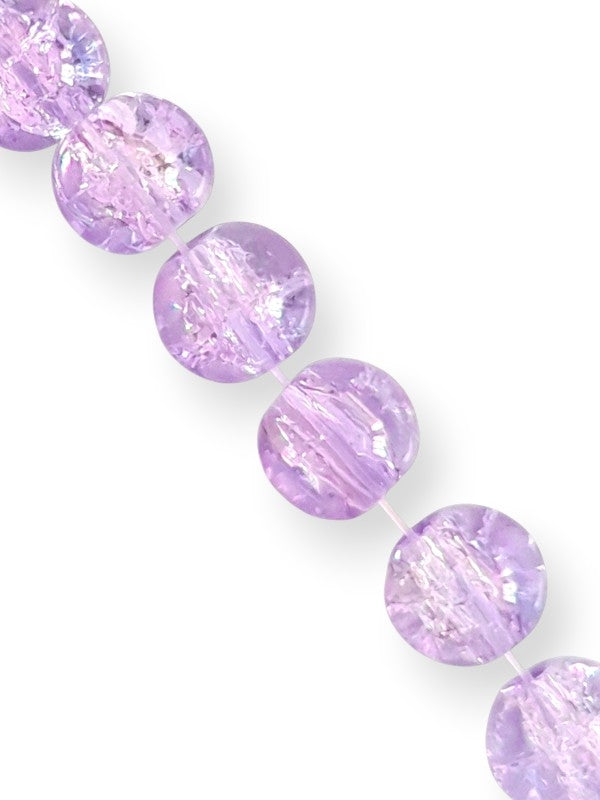 Glass Beads - Sparkle, Purple, 8 mm, ±105-Piece