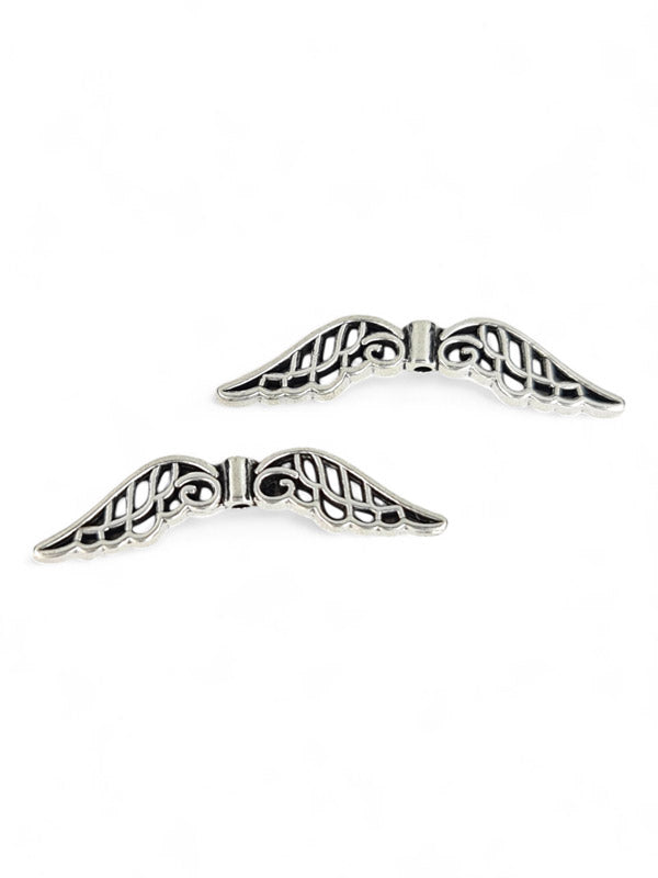 Metal Charm - Wings ±8×36 mm ±25-Piece (image On 2 Sides)
