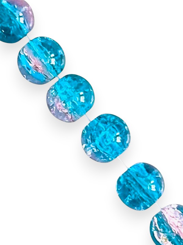 Glass Beads - Sparkle, Two Toned, Blue, 8 mm, ±105-Piece