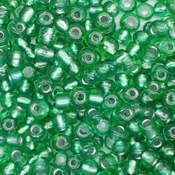 Seed Beads - Size 11/0, Silverlined Bottle Green