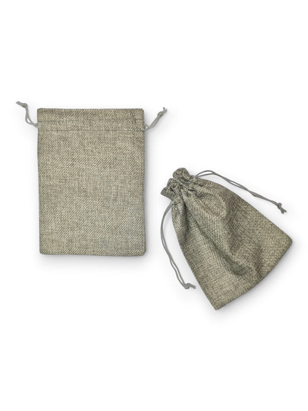 Hessian Bag - Grey, 13×18 cm ±10-Piece