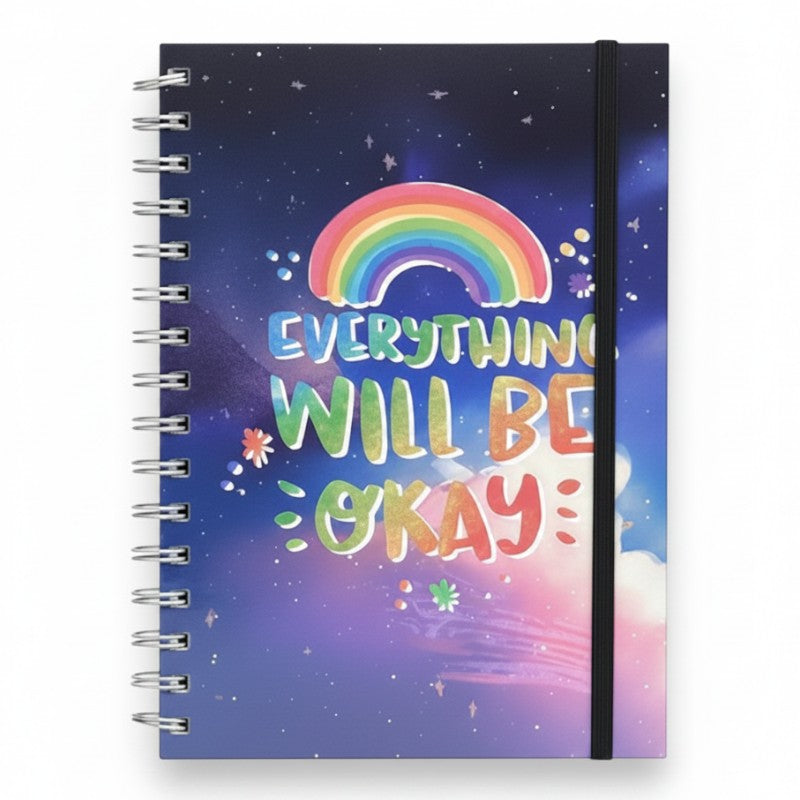 Notebook - A5 - Everything WILL BE OKAY - Purple