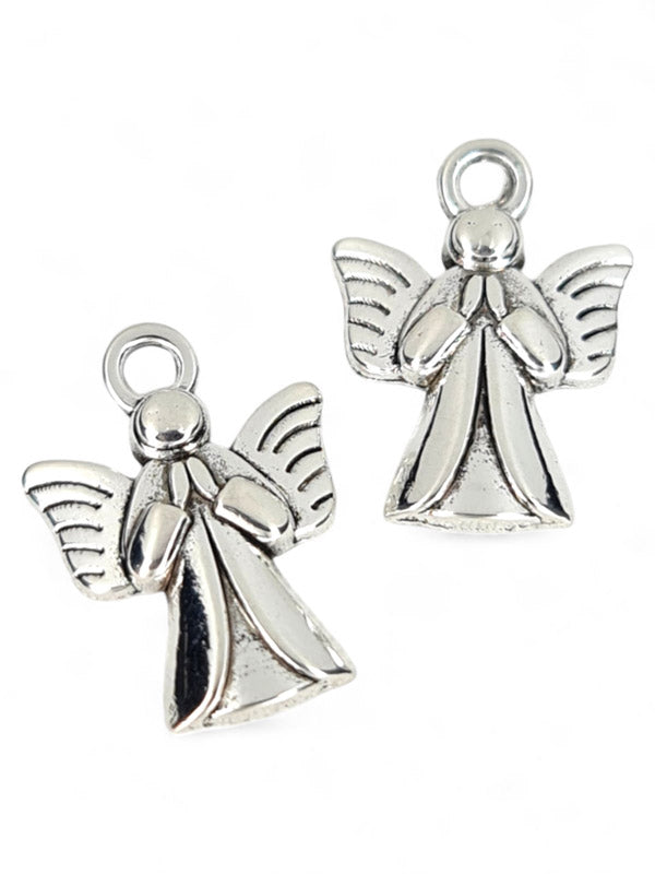 Metal Charm - Angel ±20×15 mm ±40-Piece (image On 1 Side Only)
