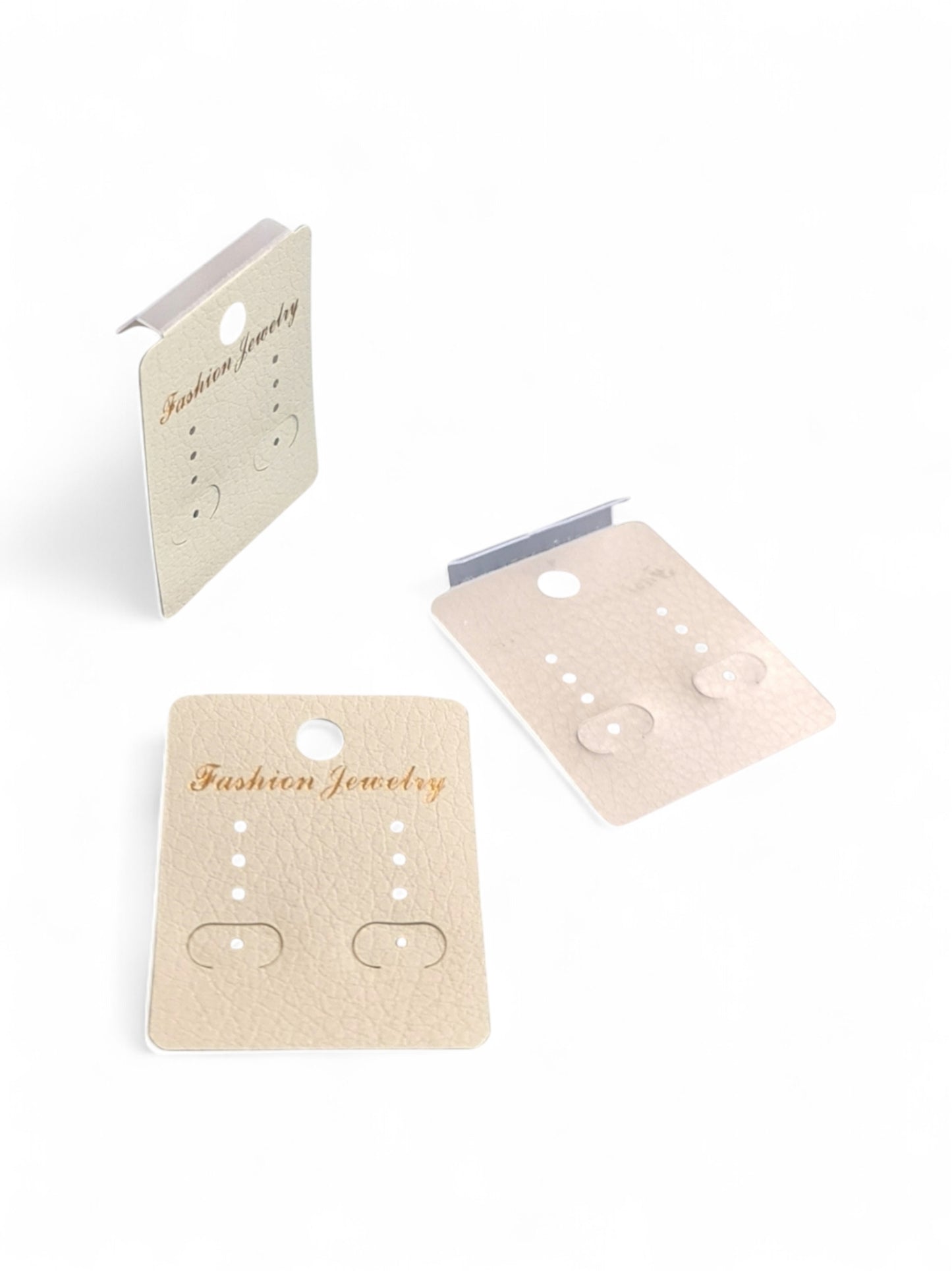 Jewellery Display Tags - Earrings, Beige, ±4×8.4 cm ±100-Piece