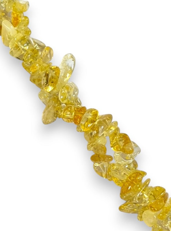 Semi - Precious Stone Beads - Small Chips, Citrine, ±5 - 8 mm