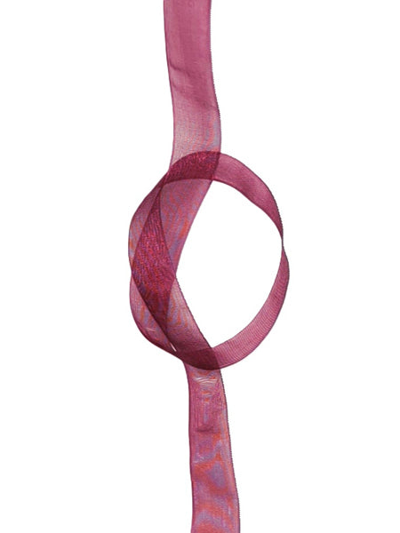 Organza Ribbon - 16 mm Burgundy