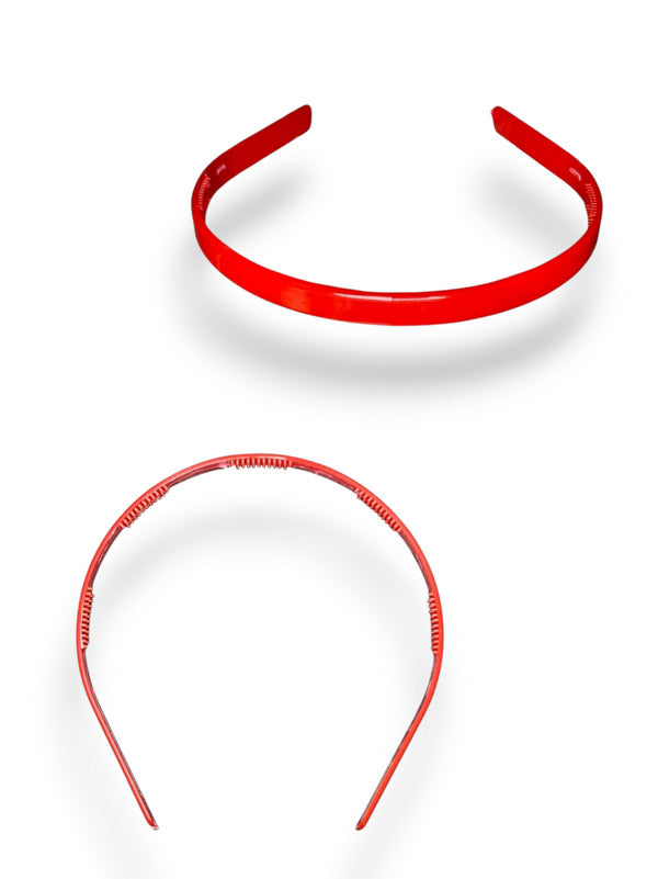 Alice Band - Red, 10 mm 6-Piece