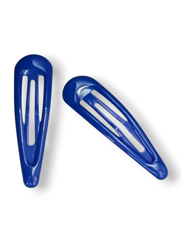 Hair Clips - Blue, 5 cm 10-Piece
