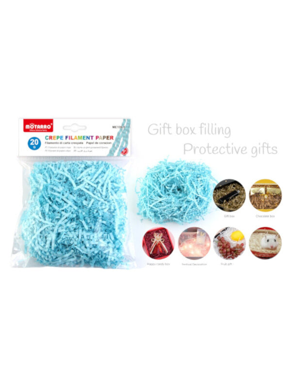 Motarro - Crepe Filament Paper, Light Blue, 20 g
