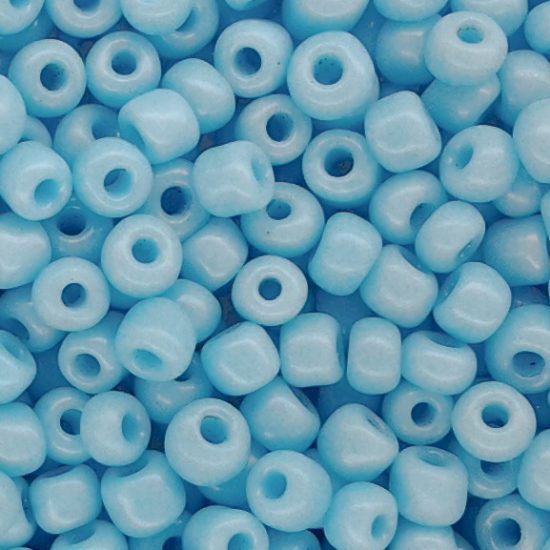 Seed Beads - Size 8/0, Opaque Sky Blue