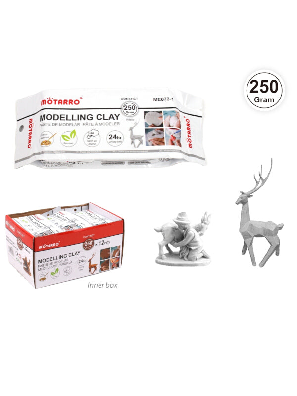 Motarro Modelling Clay - White, 250 g