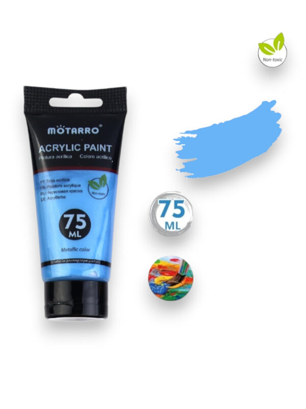 Motarro Acrylic Paint - Metallic, Dark Blue, 75 ml