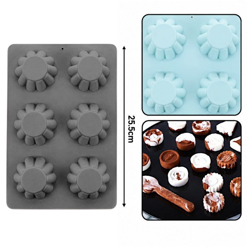 Silicone CUPCAKE MOULD - 25.5*18 cm - Grey