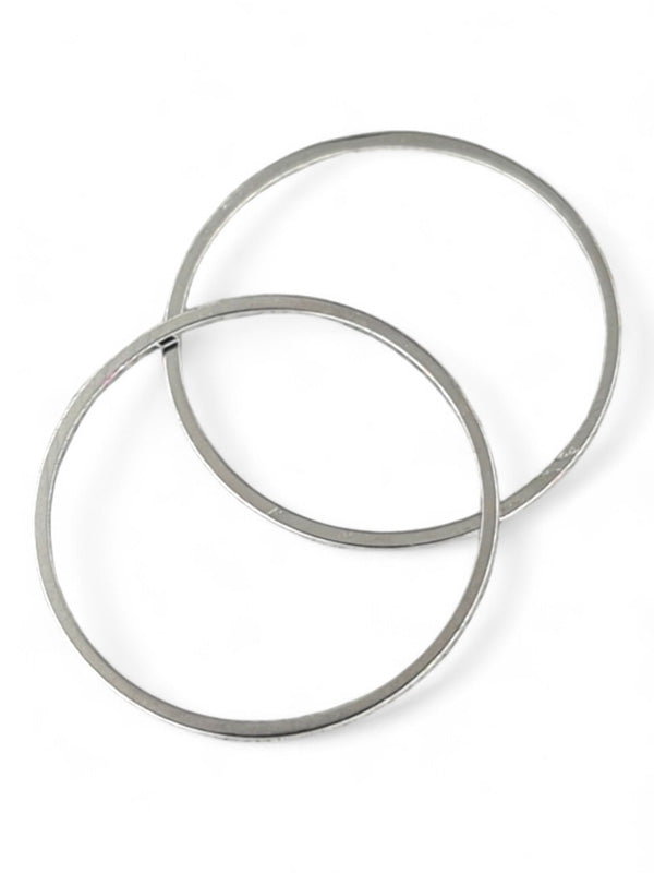 Metal - Round ±20 mm ±50-Piece Silver