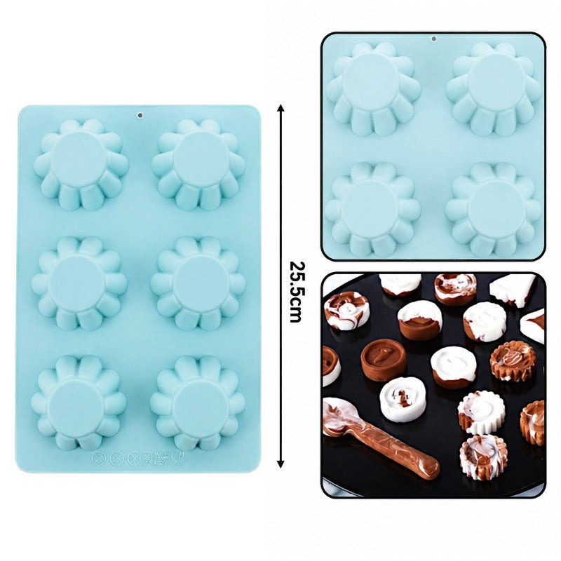 Silicone CUPCAKE MOULD - 25.5*18 cm - Blue