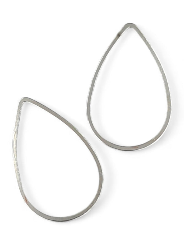 Metal - Teardrop ±14×22 mm ±50-Piece Silver