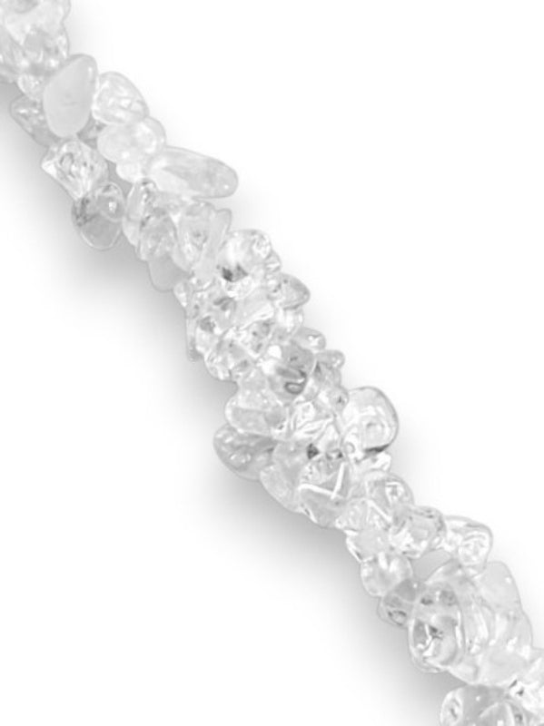 Semi - Precious Stone Beads - Small Chips, Clear Quartz, ±5 - 8 mm