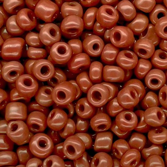 Seed Beads - Size 6/0, Opaque Brown