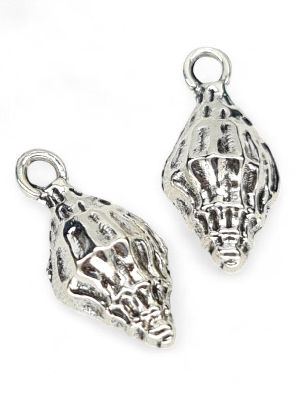 Metal Charm - Shell ±25×14 mm ±50-Piece (image On 1 Side Only)