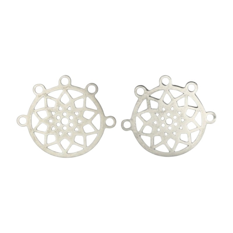 Stainless STEEL CHARM - DREAM Catcher - Silver