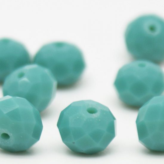 Glass Crystal Rondelle Opaque Faceted 3x4 mm (hole 1.0 mm)