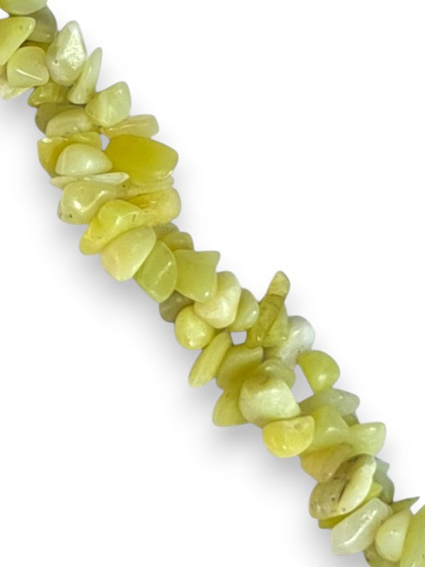Semi - Precious Stone Beads - Small Chips, Lemon Jade, ±5 - 8 mm