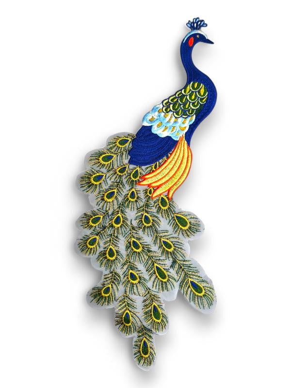 IRON ON PATCH - Peacock - ±34×12 Cm