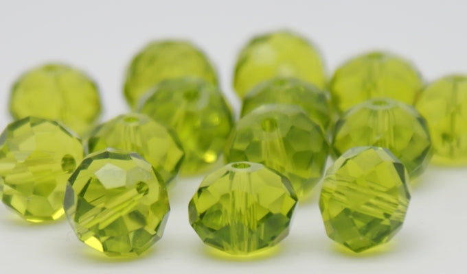 Glass Crystal Rondelle Transparent Faceted 3x4 mm (hole 1.0 mm)