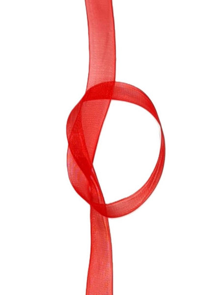 Organza Ribbon - 16 mm Red